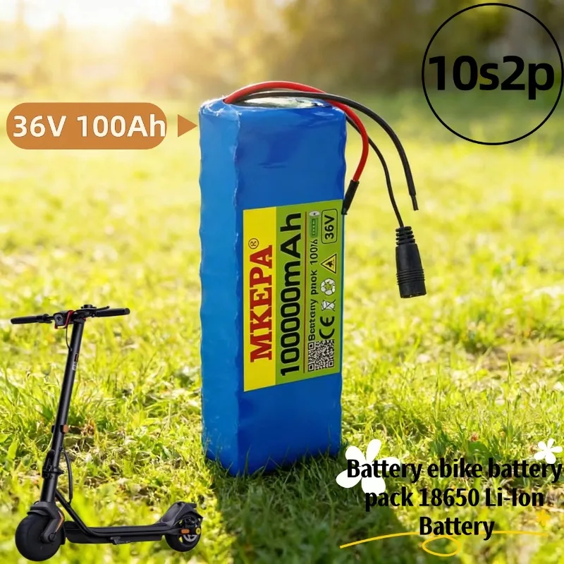 

MKEPA 36V 100Ah Lithium Battery Pack 10s2p Large Capacity Long Range Power Battery for Electric Scooters