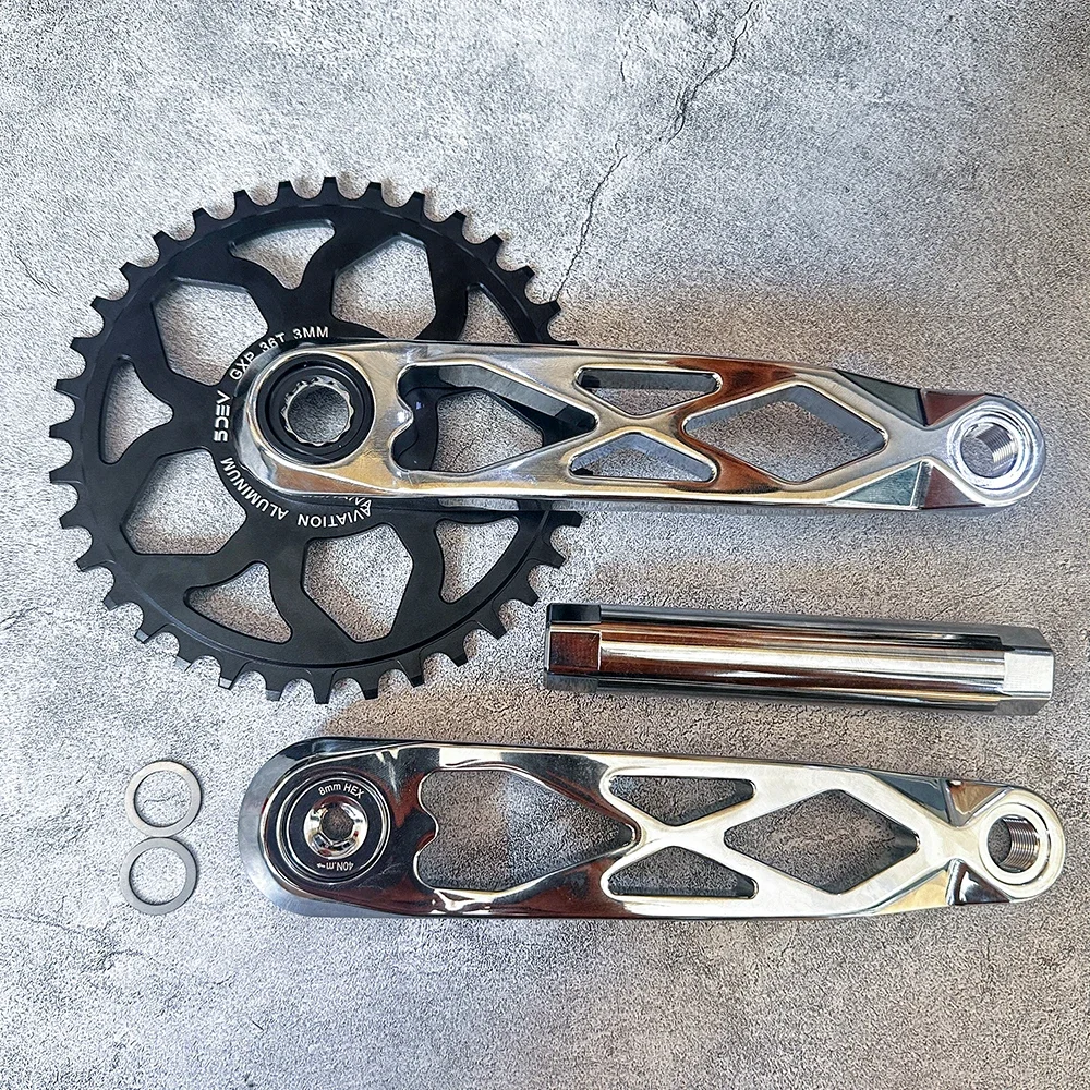 5DEV MTB CRANKSET R-SPEC Trail Enduro Bicycle Hollow Bike Crank Spindle CNC Suitable for Sram GXP 36t Chainring