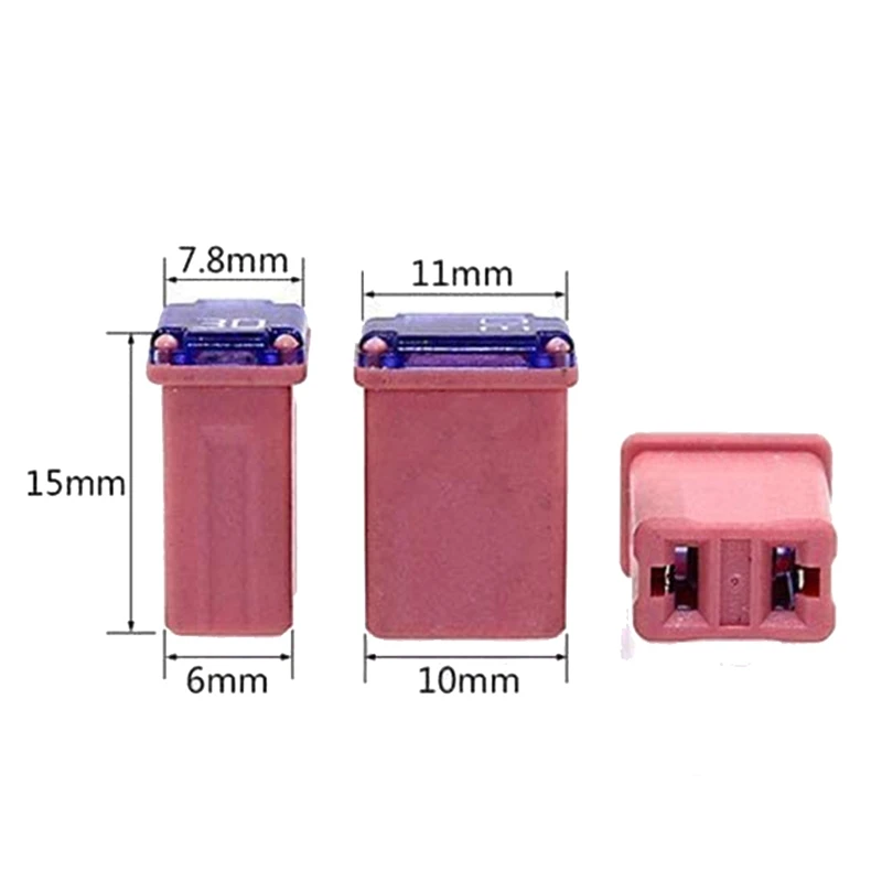 10 PCS 20Amp 30Amp Miniature Box Fuses FMM MCASE Type FMM Maxi Fuses Square Car Fuse (\