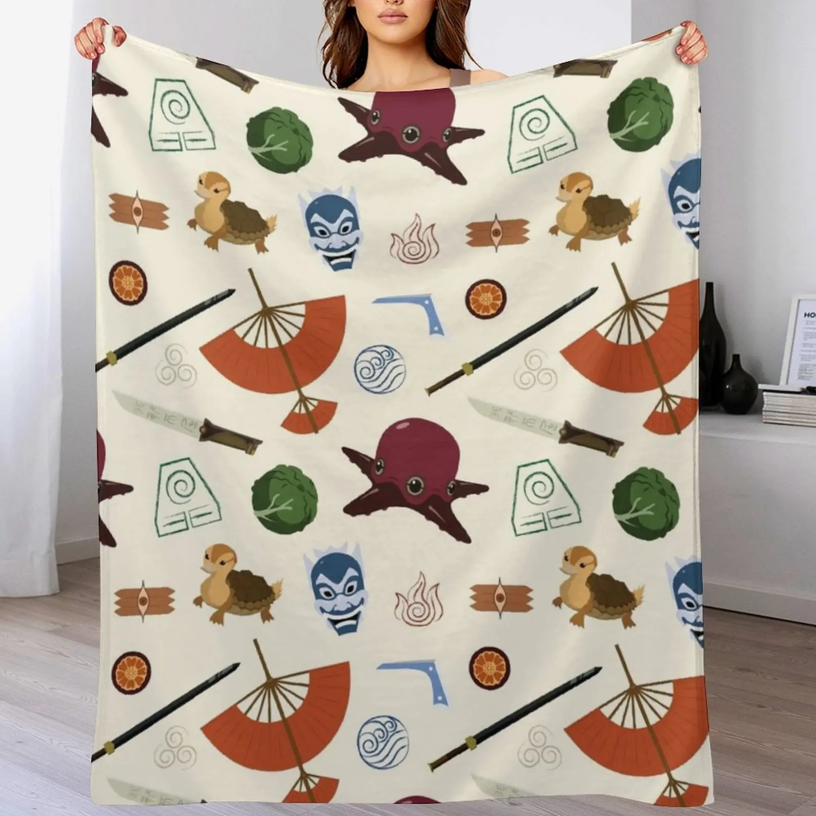 Avatar Medley Throw Blanket Warm Plush Fuzzy Blanket for Living Room