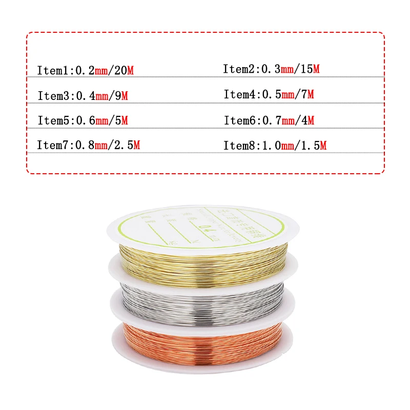 1 Roll Copper Wires For Jewelry Making Gold Rhodium Beading Wire Cord Metal Diy Charm Bracelets Earring Finding Thread Crafts