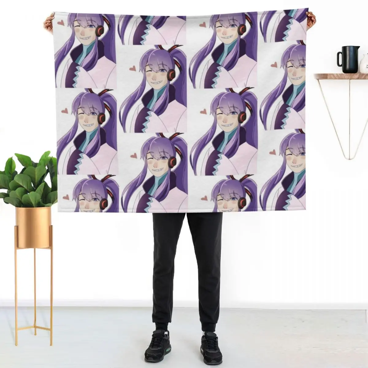 ガクポ-カムイ-ボーカロイド-スローブランケット-旅行-キャンプ-ピクニック用の居心地の良い軽量ブランケット