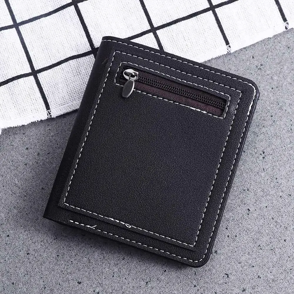 

PU Men's Wallet Multi-card Space Card Wallet Coin Purse Portable Trendy Fashion Casual High Capacity Short Money Clip Card Bag