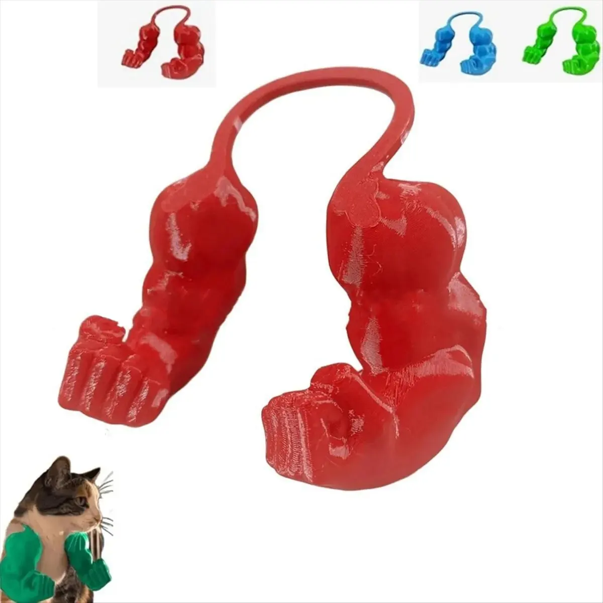 A67T NEW Cat Muscle Arm 3D Printed Neck Arm with Muscle Pet Cosplay Costume Accessories for Halloween Birthday Party Supplies A