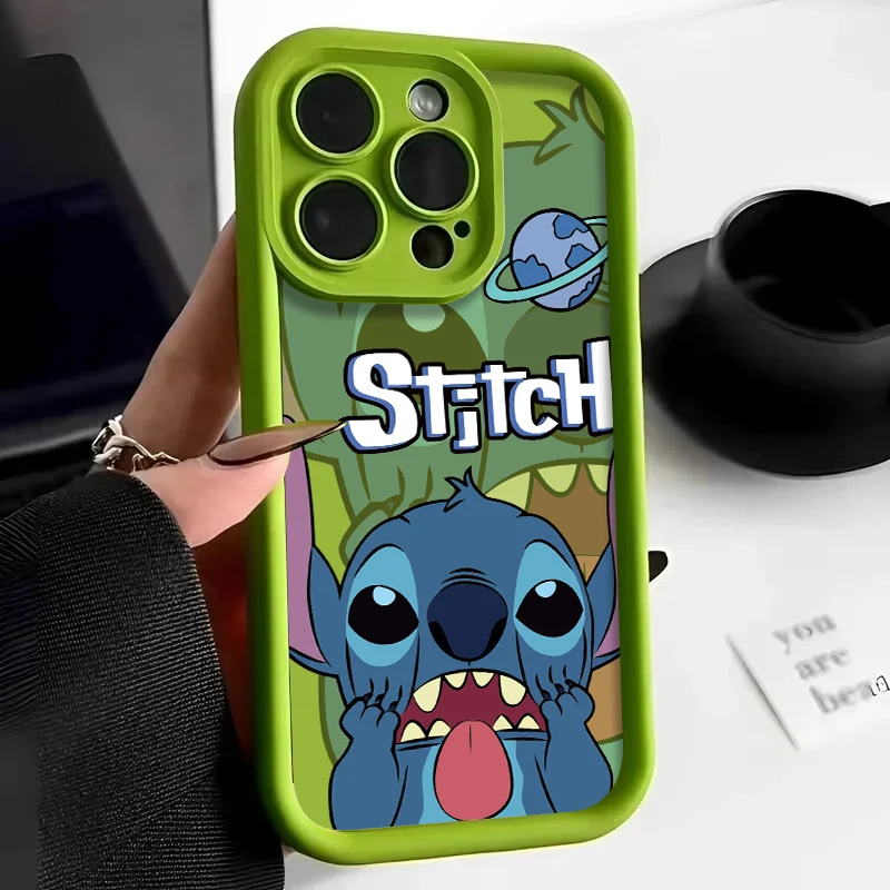 Новый силиконовый чехол Disney Cute Cartoon Stitch для iPhone 15, 14, 13, 12, 11 Pro Max XS XR X 7 8 Plus SE, мягкий защитный чехол-бампер