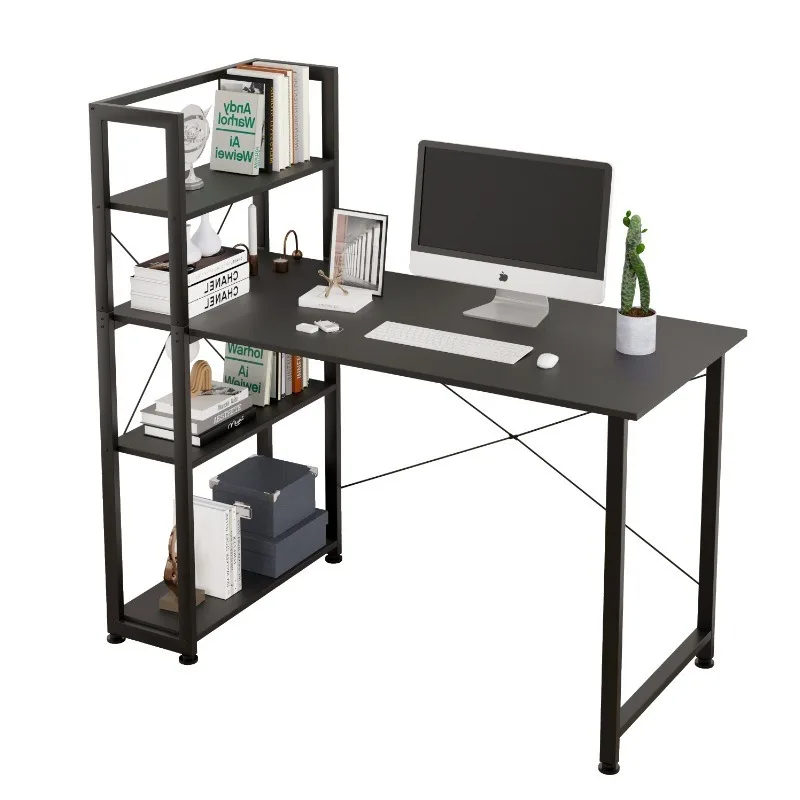 

Desk bookshelf, integrated home office writing desk, wall desktop computer desk