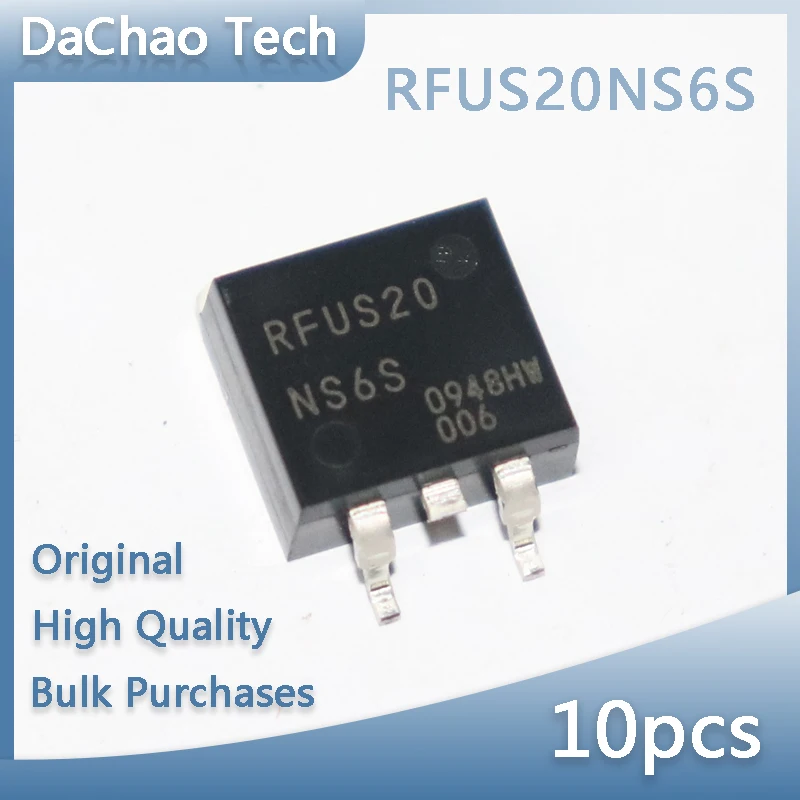 10pcs RFUS20NS6S 600V 20A 50ns ROHM Fast Diode TO-263 Original New