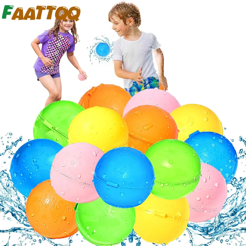 12/20PCS Reusable Water Balloons - Quick Fill Water Balls Toys For Toddler Age 4-8 - Refillable Self-Sealing Water Splash Bomb