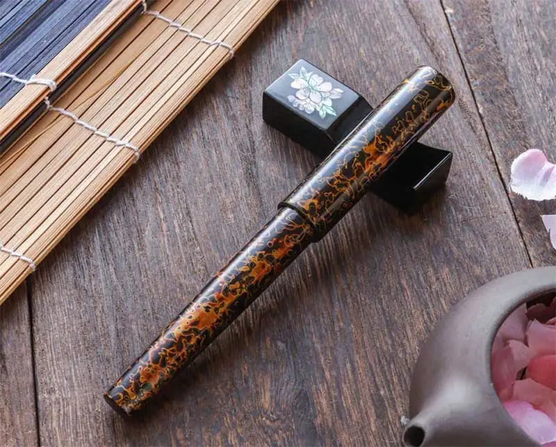 Wancher Ebenholz Rohlack Handwerker Nashorn Farbstift Jowo NIB Holzkiste – Detail 15