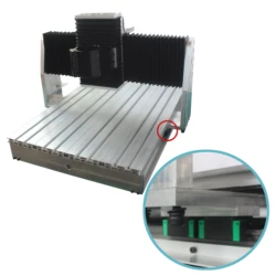 【DE Ship】New 3 Axis 6040 CNC Router Engraving Milling Machine Frame Kit HGH15 Square Guide Rail & 80mm Clamp & Dust Cover