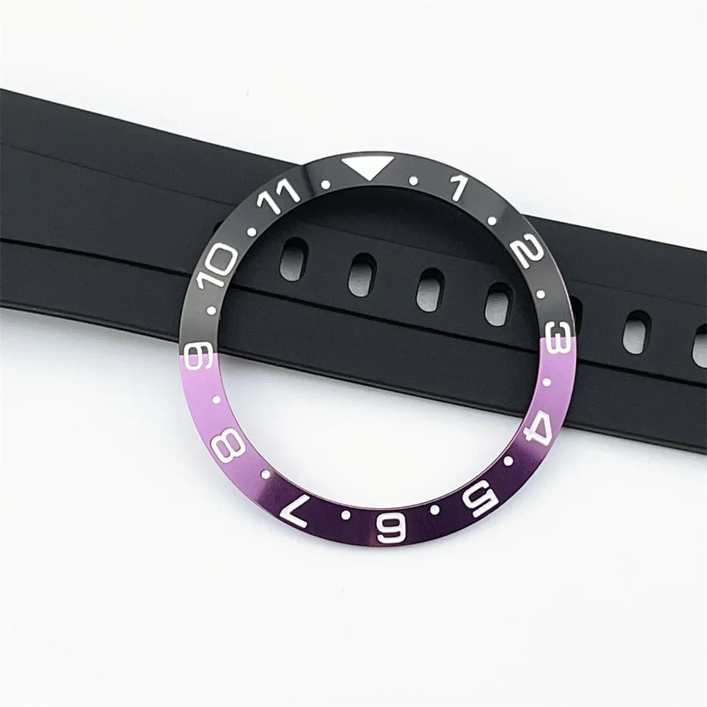 38mm Watch Bezel Dual Color Timing Ring Aluminum Ring Watch Accessories Replacement Parts OD 38mm ID 30.5mm for NH35 Movement