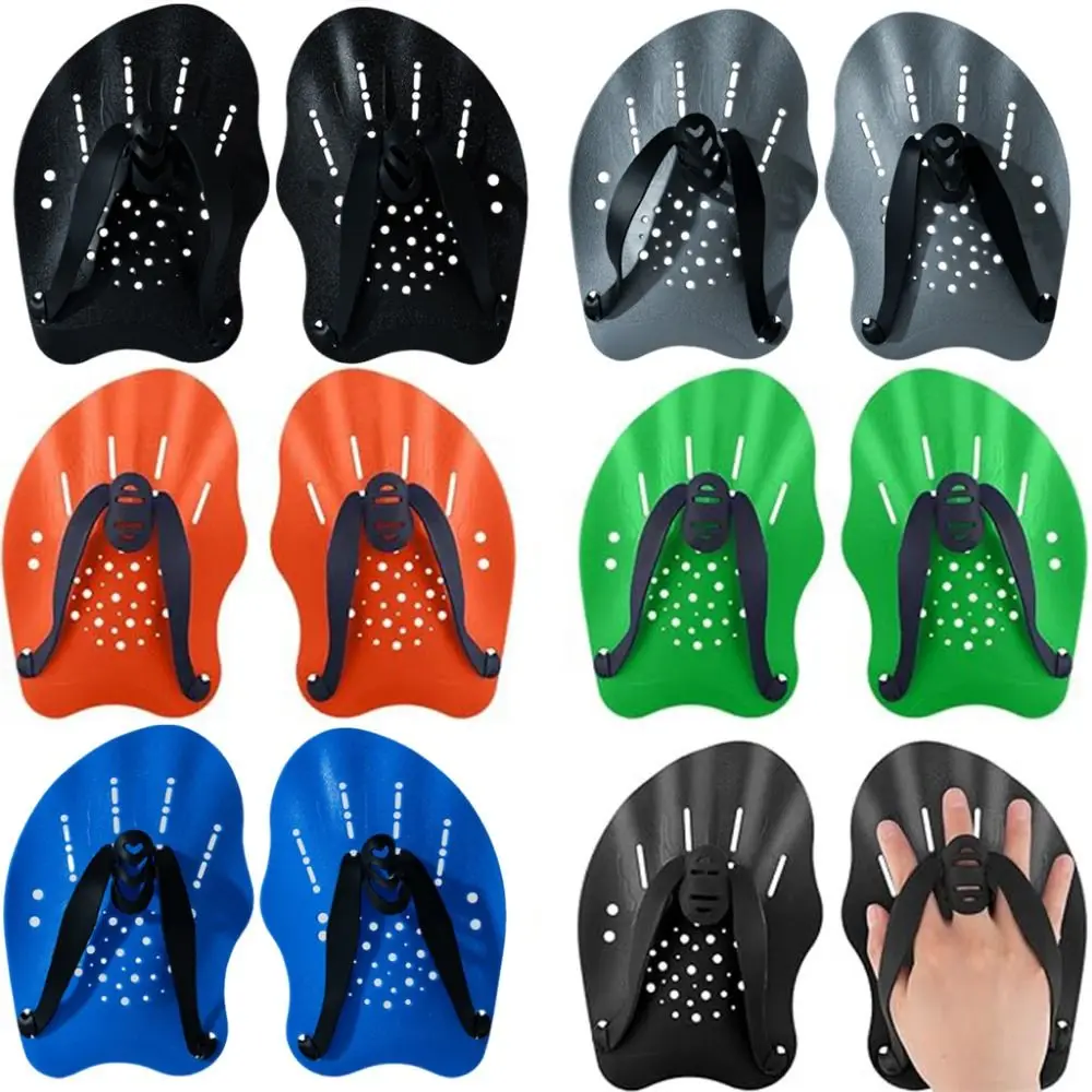 Adjustable Swimming Paddles Profession Hands Silicone Straps Unisex Swim Training Hand Paddles Novice Use Auxiliary
