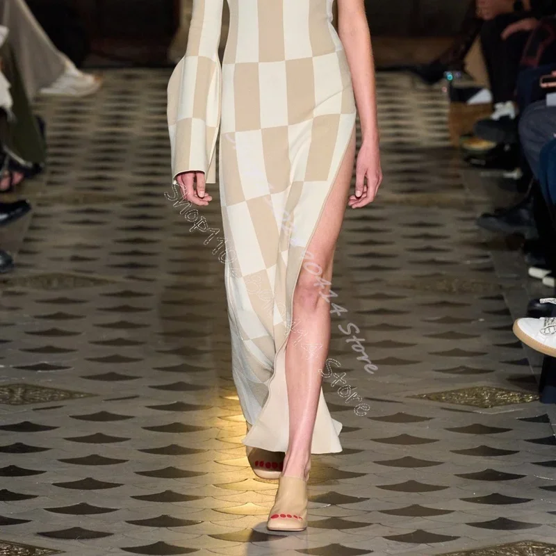 

Brown Round Toe Five Fingers Design Slippers Slip On Women Shoes Chunky High Heels Fashion Party Runway 2025 Zapatos Para Mujere