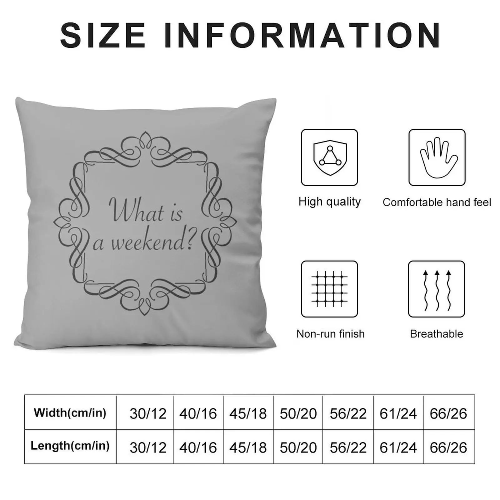 What is a weekend? Throw Pillow Decorative Cushions Sofa Cushion pillow