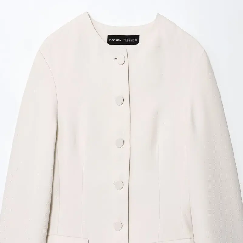 エレガントな通勤スタイル長袖ネックレスレディーススーツジャケット秋の新着多用途ファッショナブルなレディースアウター