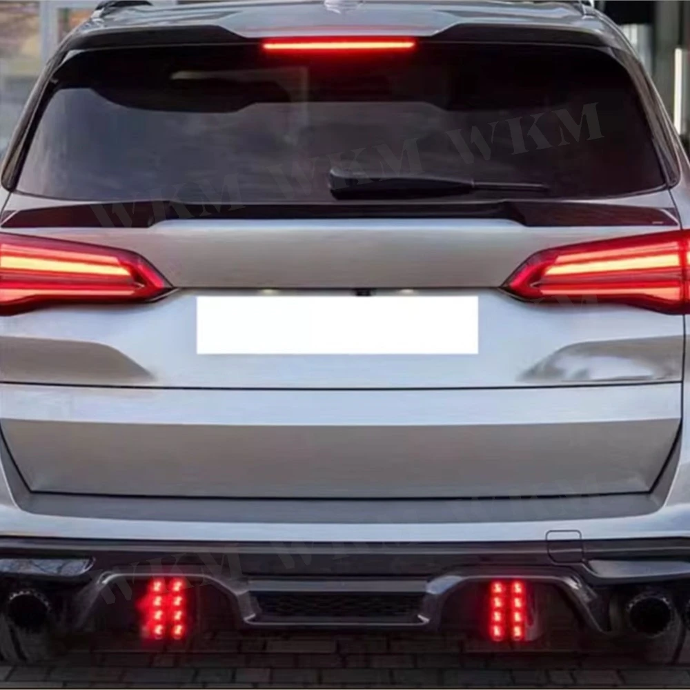 

Real Carbon Fiber Rear Diffuser Side Splitters For BMW F95 X5M F96 X6M 2020 2021 2022 2023 2024 Car Exterior Auto Tuning Parts