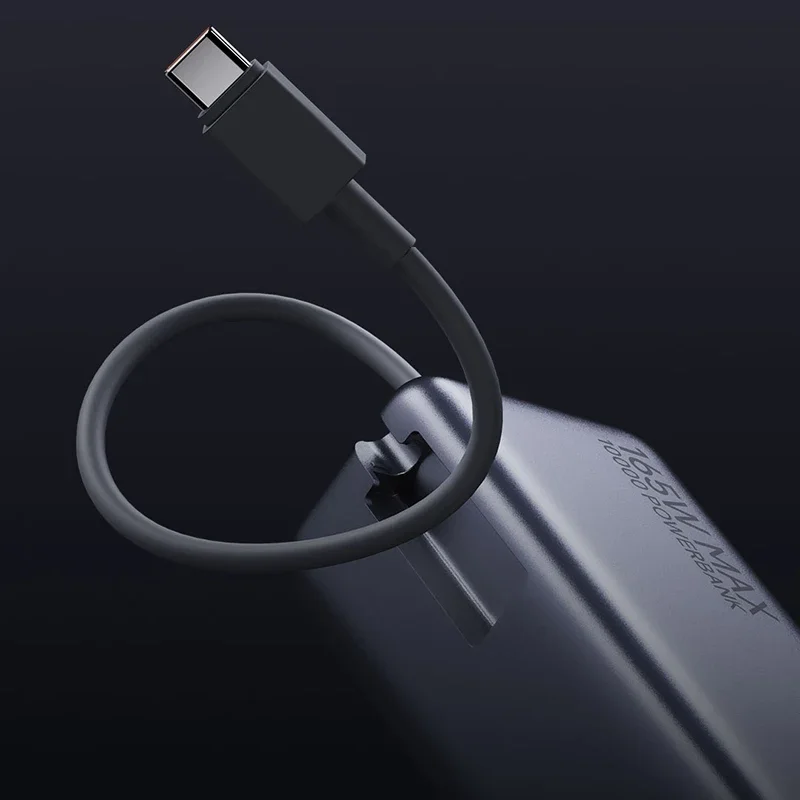 For IPhone 15 Xiaomi 14 Pro Xiaomi Built-in Cable Power Bank 10000mAh 165W LED Display Portable Charger