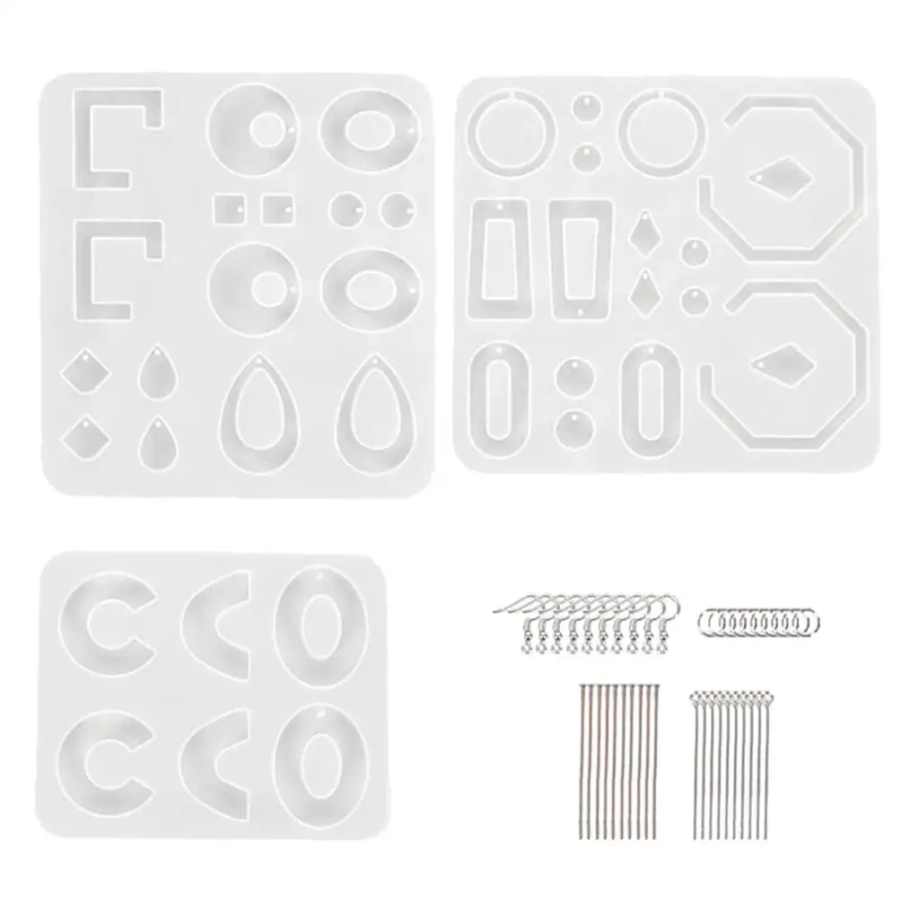 

203Pcs Silicone Earring Pendant Set Epoxy Casting Jewelry Making Tool