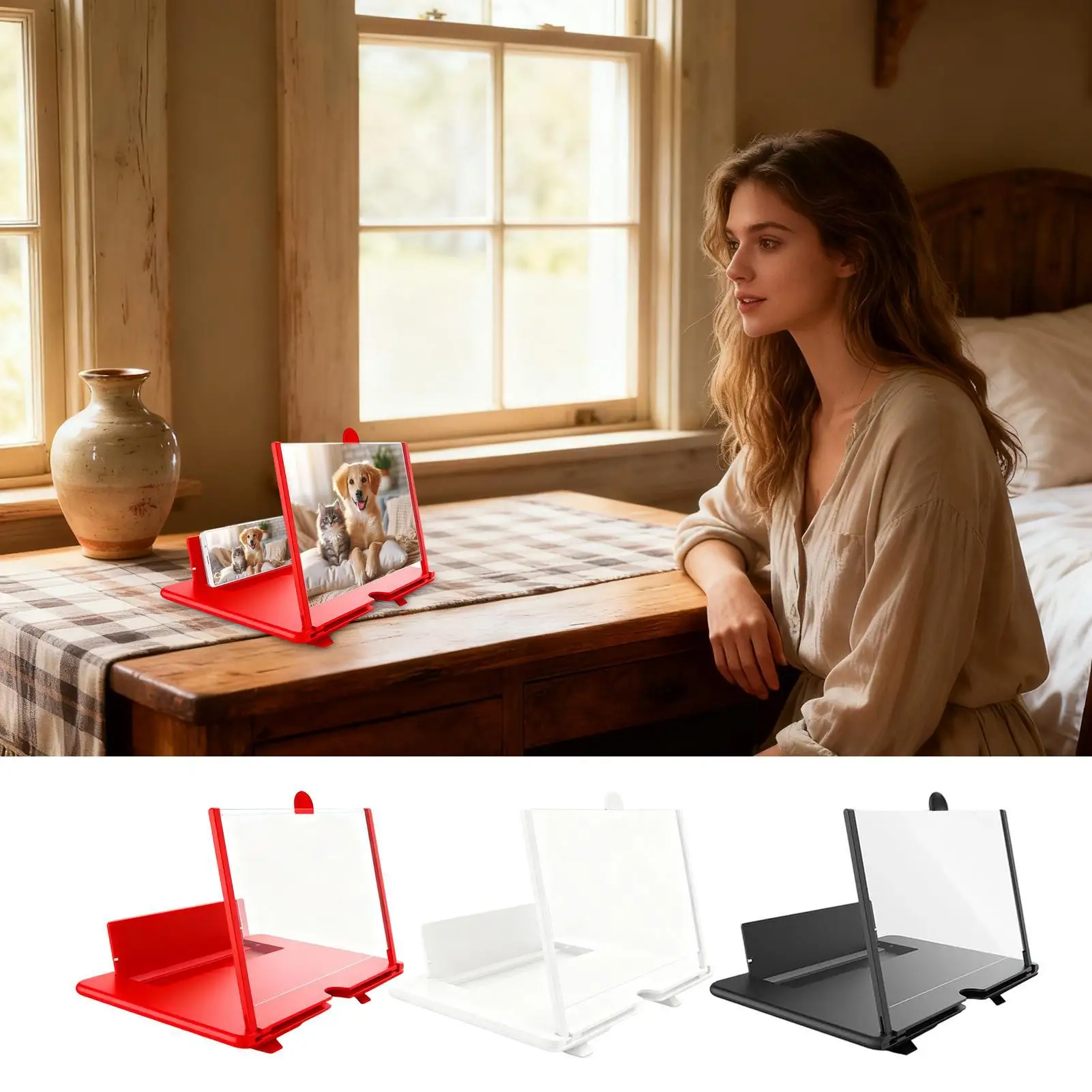 3D HD Phone Screen Amplifier Folding Mobile Phones Magnifying Glass Stand Video Amplifier Bracket Enlarge Eye Protector - view 3