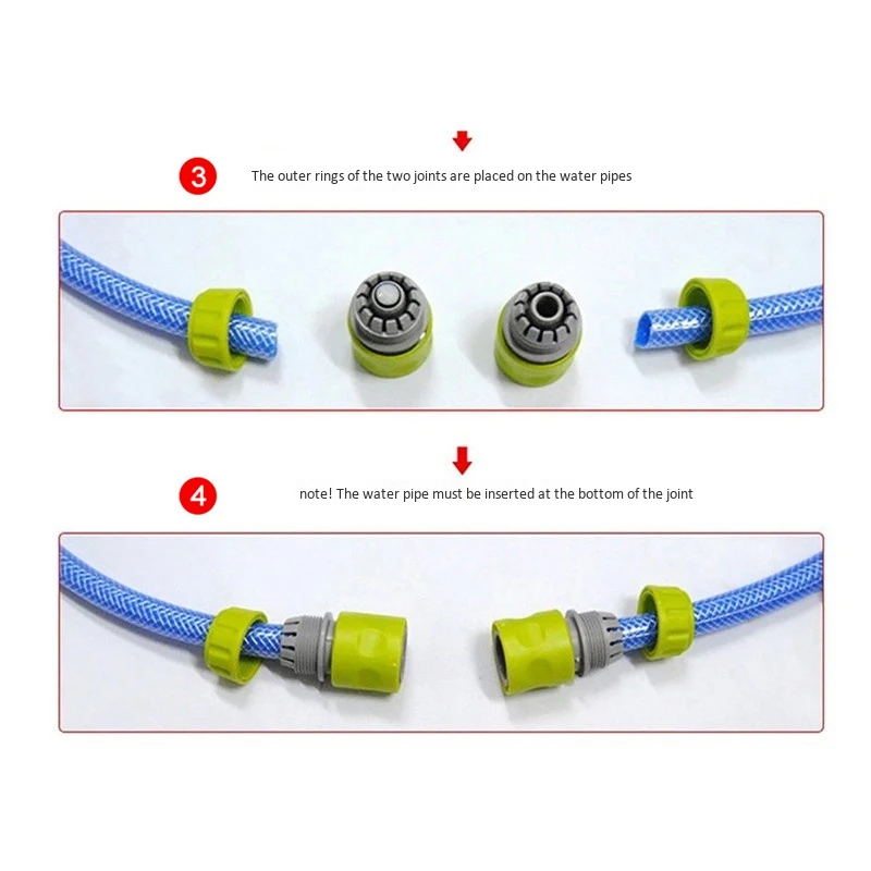 

AB33-10PCS Hose Garden Tap Water Hose Pipe 1/2 Inch Connector Quick Connect Adapter Fitting Repair Watering For Greenhouse