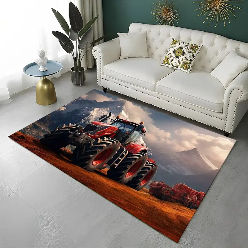 Classic Tractor Car Scenery Large Area Rug Non-slip Durable Carpet for Bedroom Living Room Sofa Doormat Home Decor Floor Mat