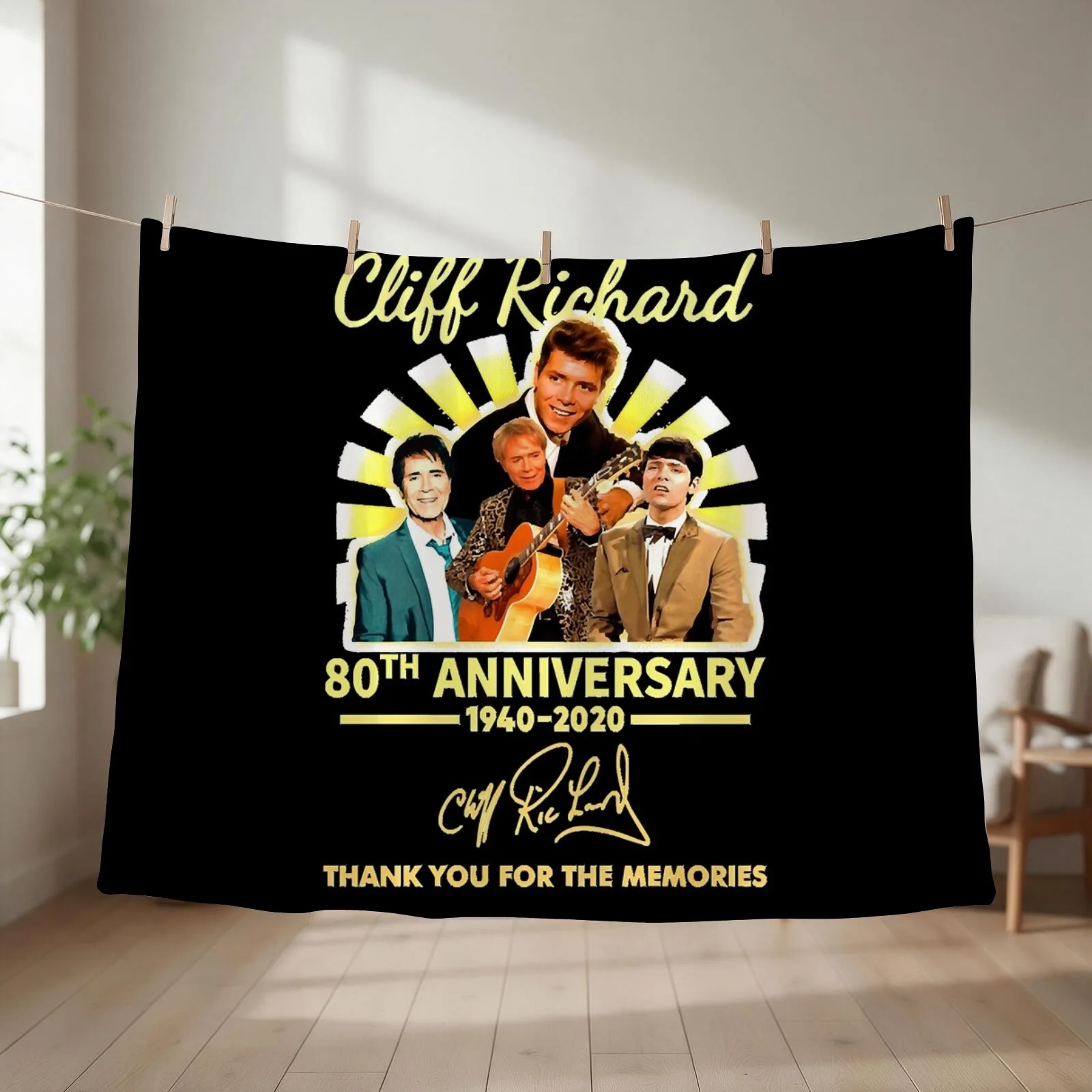 Gifts Idea Cliff Ríchárd Signature For The Memories Gifts Best Men Classic Essential Throw Blanket Weighted Blankets