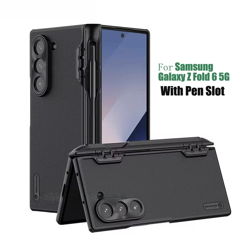 

‌Galaxy Z Fold6 Shockproof Case Anti-Slip Matte Cover + Built-in S Pen Holder