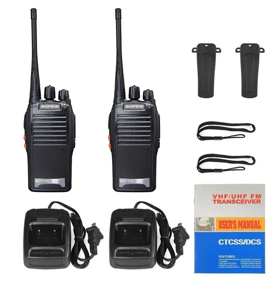 2 Pack BAOFENG BF-777S Walkie Talkie USB-C Charging 16 Channels Ham Radio for Adult 1500mAh Li-ion Battery Replacement Radio