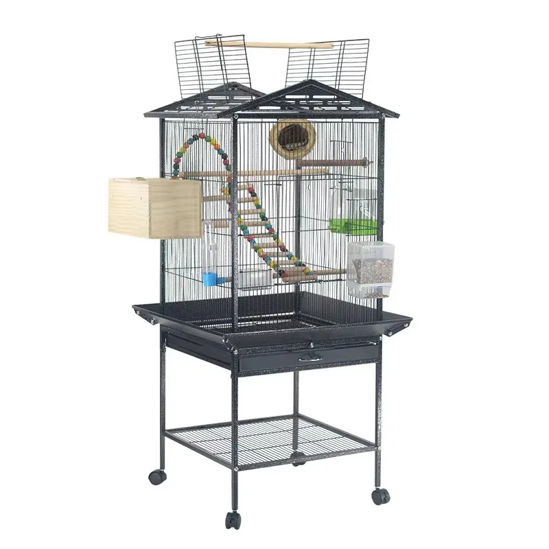 Durable Big Bird Cage Top Parrot Finch Cage Macaw Cockatoo Pet Supplies