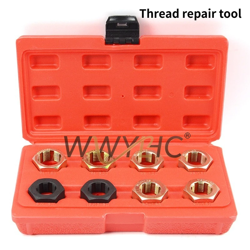 

Подходит для комплекта для ремонта винтов приводного вала из 8 предметов, набор для ремонта метрической резьбы, инструмент для ремонта винтов, автомобильный инструмент