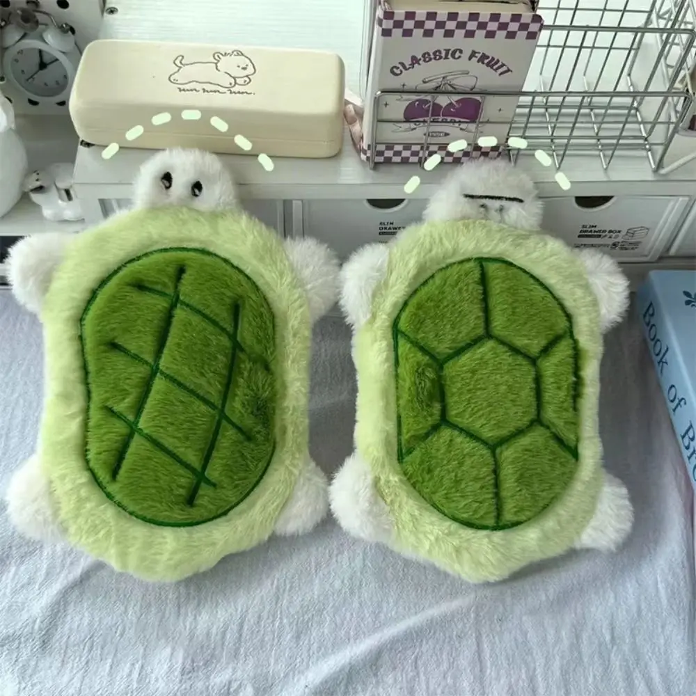 Large Capacity Little Turtle Pencil Case Portable Plush Cute Turtle Pencil Pouch Zipper Comfortable To Touch