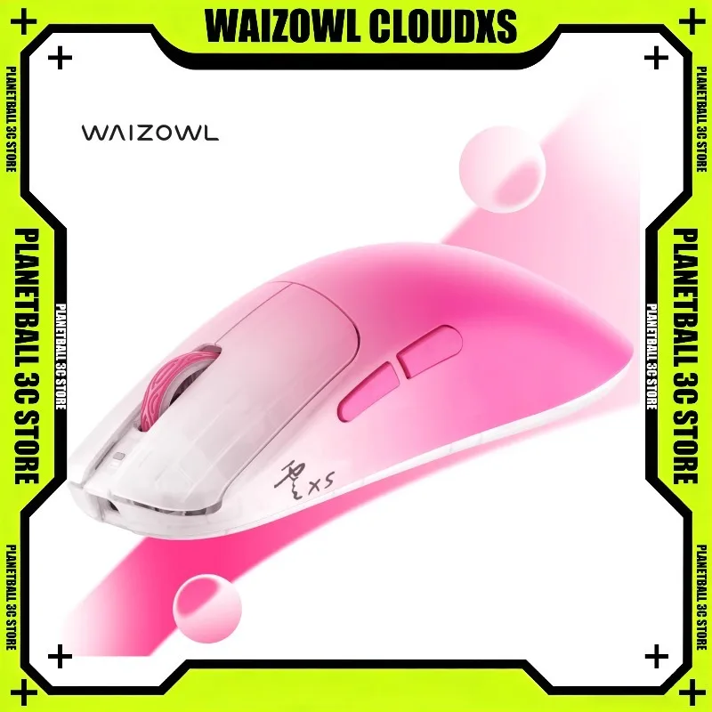 Waizowl CloudXS Wireless Gaming Mouse PAW3950 8000Hz Lightweight Mice for Small Medium Hand Claw Grip for Delta Force Gamer PC