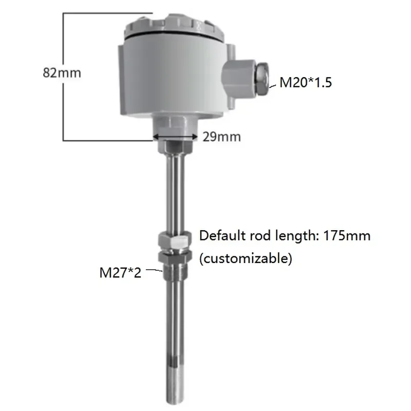 Industrial Grain Temperature Humidity Sensor Transmitter Moisture Meter LED Display High Accuracy for Monitoring Moisture