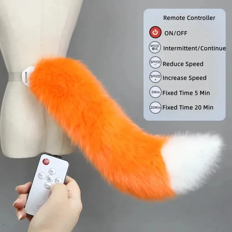 

♥ New 2025 Remote Control Wagging Fox Wolf Tail Automatically Moving Animal Ear Headband Cosplay Prop Accessories G ★ Bear House