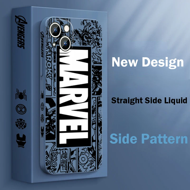 Rächer Wunder Kunst Comics Apple iPhone Handy hülle für 14 13 12 11 Pro Max Plus XS XR X 8 7 Se 2 3 Flüssigkeit links Seil Abdeckung