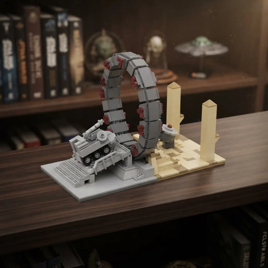 MOC Sci-Fi Star Portal Building Blocks Interstellar Space Gate Wormhole Ring Model Bricks DIY Construction Toy Kids Gift