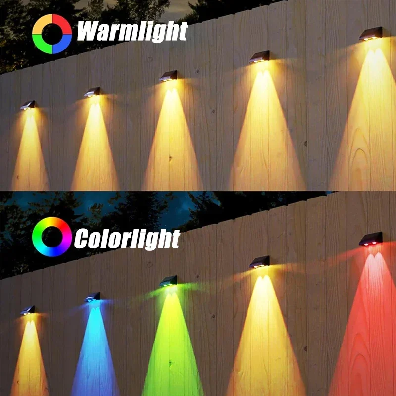 Solar Wall Light Outdoor LED Lamp Waterproof 1/2/3/4LED Beads Solar Powered for Porch Balcony Countyard Wall Fence Decortions