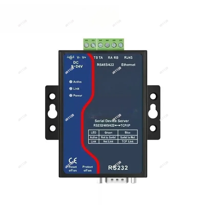 RS232/485/422 Serial‑to‑Ethernet Converter TCP/IP Module Industrial Data Transmission Device