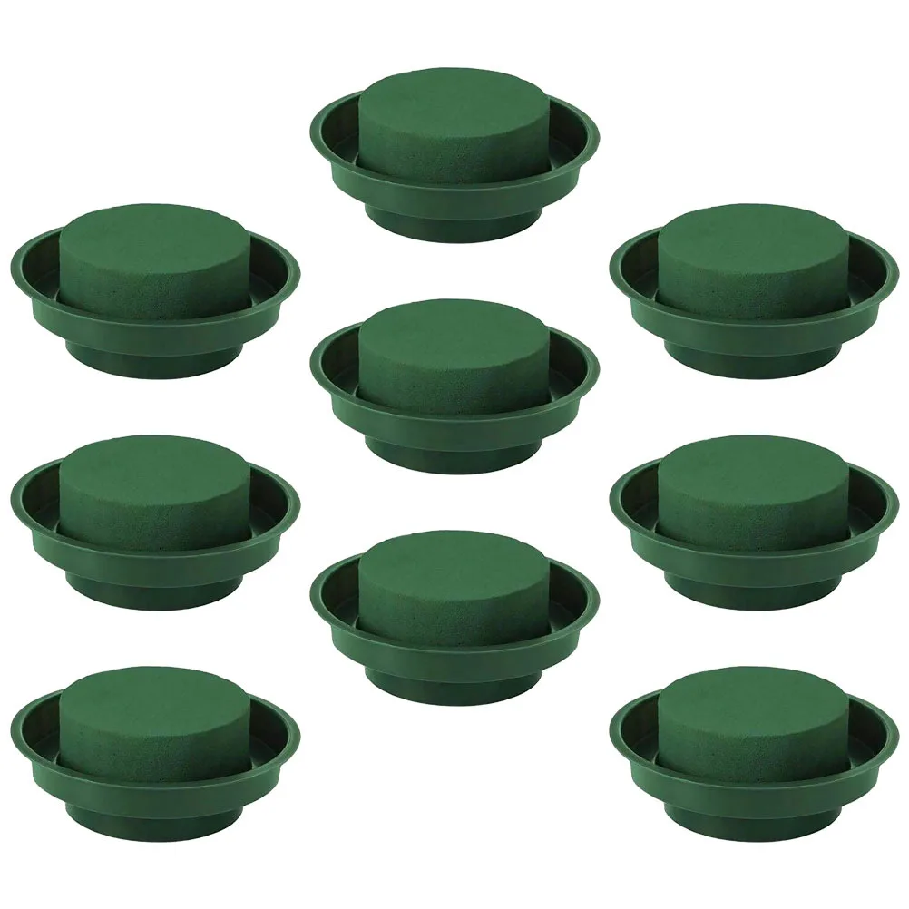 

9pcs Flower Mud Round Diy Floral Foams Bowls For Wedding Flower Arrangement Supplies Decor Trays Practical Safe