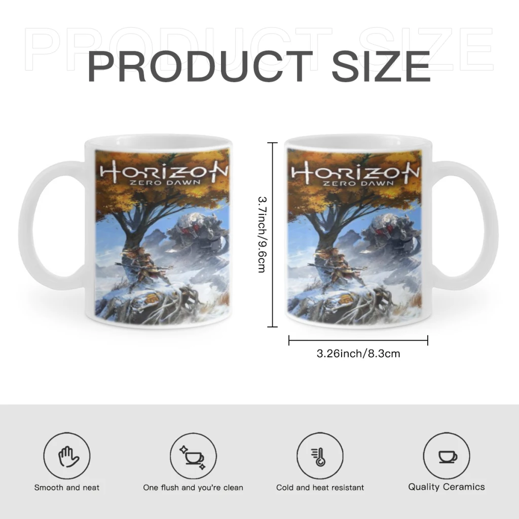 Horizon Zero Dawn Ceramic Cup Coffee Oatmeal Breakfast Cup Creative Personality Mug