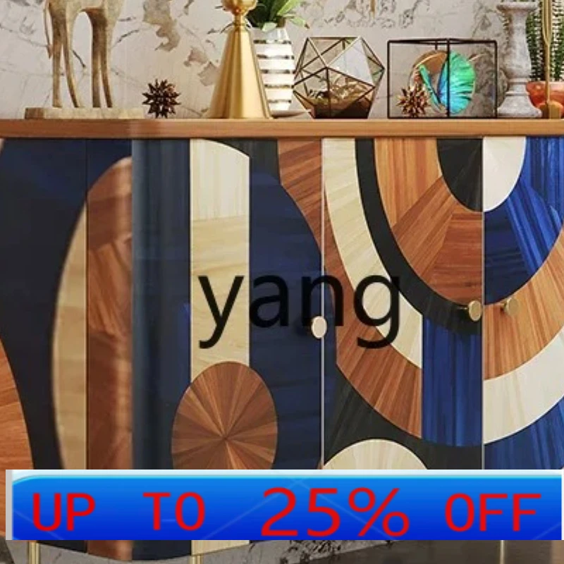 LH   light luxury dining side cabinet integrated storage cabinet against the wall decorative entrance cabinet