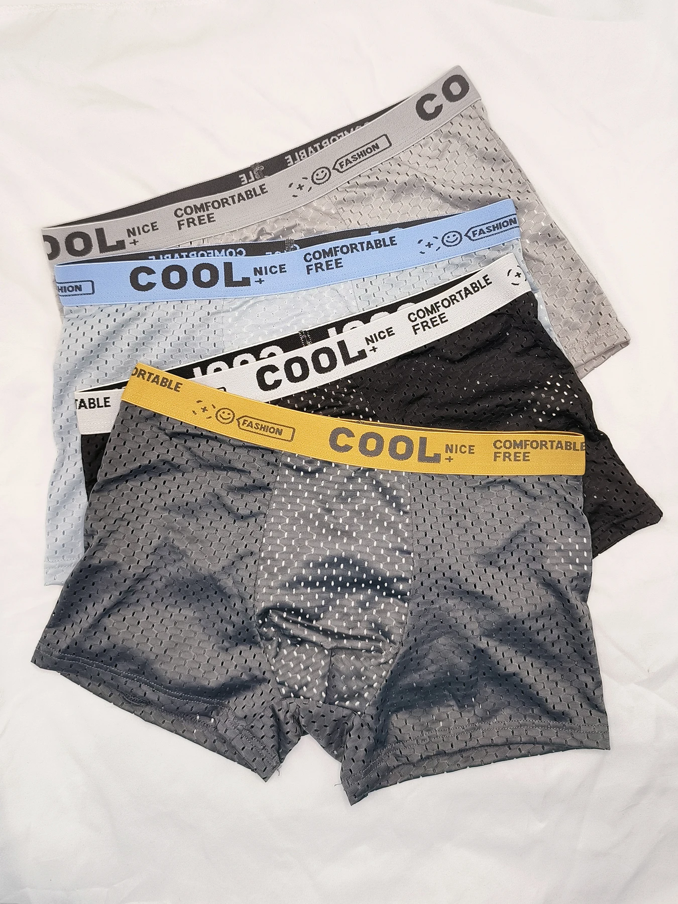 

4PCS men's underwear Comfortable breathable men's boxers casual everyday teen boxers