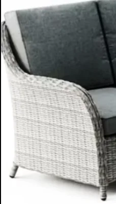 Modern Design Outdoor Garden Rattan Corner Sofa Set Rattan Dinner Table with Gas Fire Pit