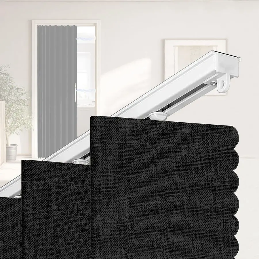 

Штора-гармошка для дверного проема, устанавливается на клейкой основе, 100% затемняющая, подходит для спальни, гардеробной, как разделитель комнат, черная