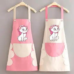 Miniso Disney Marie Cat Print Kitchen Cooking Apron Polyester Waterproof Oil-Proof for Woman Avental De Cozinha Delantal Cocina