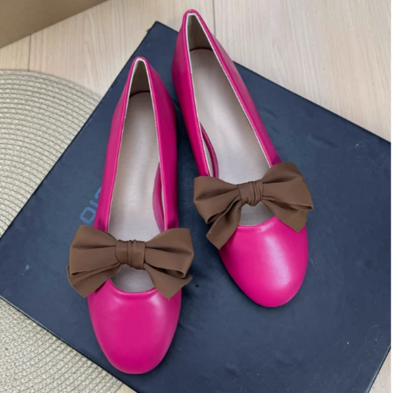 Women Korean Flat Shoes Brown  - đánh giá và giá Women'S Shoes For Wide Feet