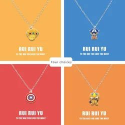 Marvel Captain America Necklace Anime Figures Cute Cartoon Alloyed Necklaces Anime Merchandise Decoration Children Birthday Gift