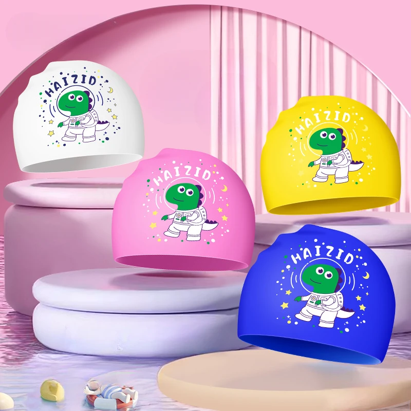 

Новые детские шапочки для плавания для мальчиков и девочек, милые шапочки для плавания с героями мультфильмов, защита ушей, силиконовые шапочки для плавания, аксессуары для бассейна