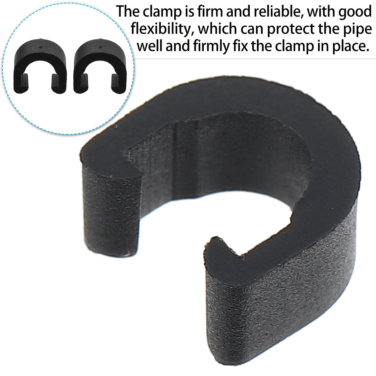 

60Pcs Black Bike C-Clips Clamps Brake Gear Cable Housing Hose Fixed Tubing Clips Frame Parts Shifter Cable Guides Button