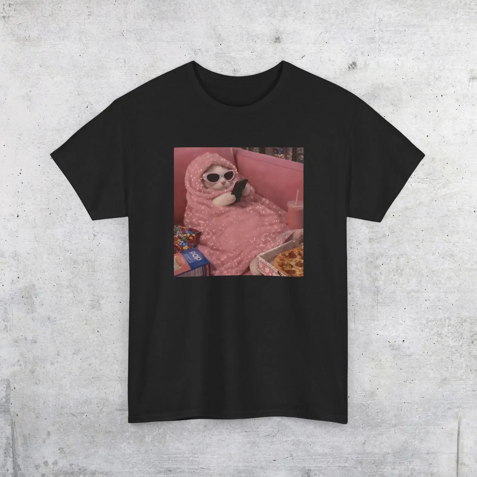 Spoiled Cat T Shirt Girly Pampered Feline Design vintage Washed Casual Stylish streetwear designer clothes Unisex Slightly